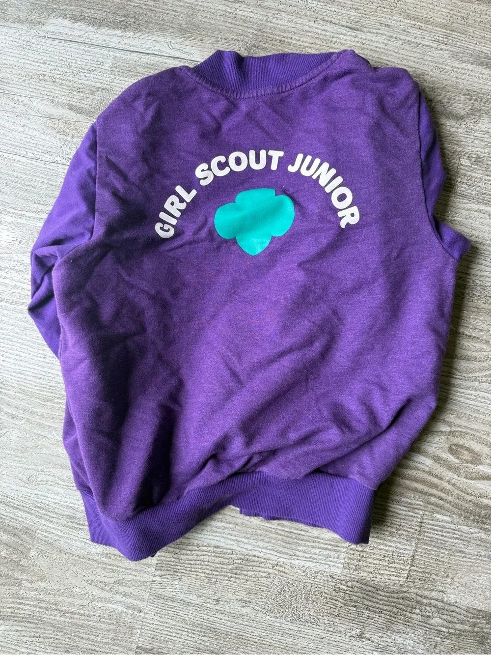 Junior Purple Sweatshirt with Trefoil Logo